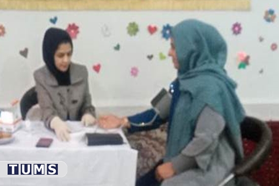 استقرار میز سلامت غربالگری دیابت و فشارخون بالا در پایگاه بسیج پنج تن شهرستان اسلامشهر 